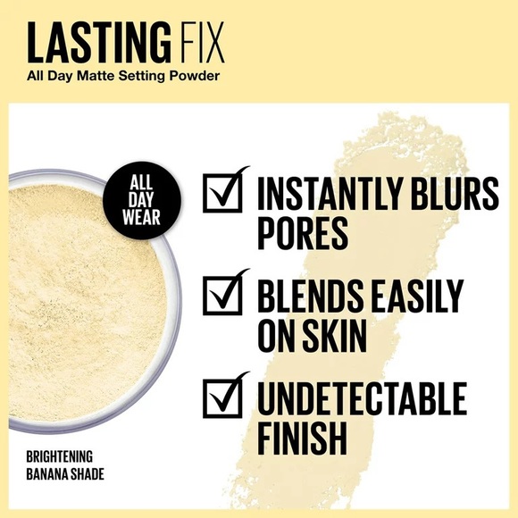 Maybelline Lasting Fix Banana Powder, Loose Setting Powder Makeup, Banana - Picture 3 of 10